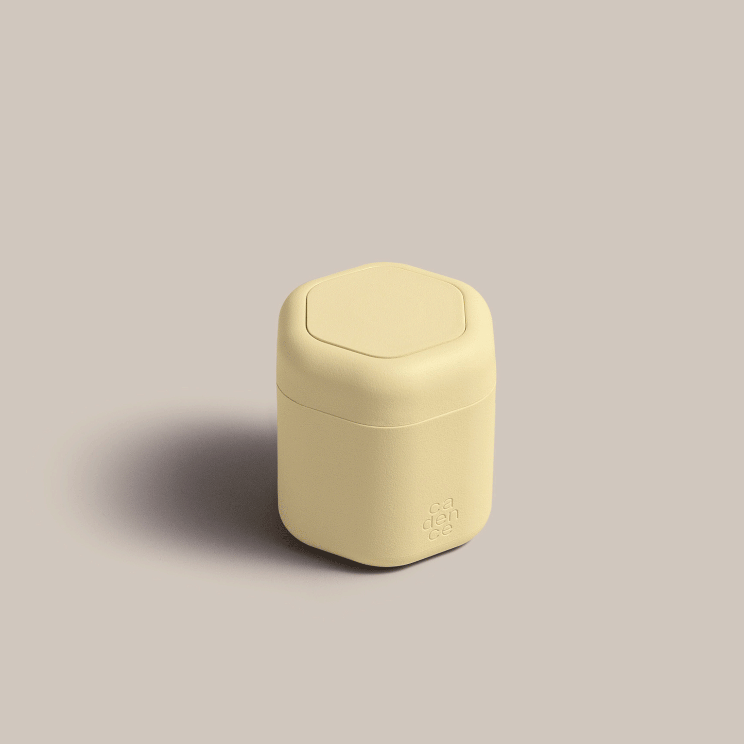 Medium travel capsule by Cadence in three various shades of yellow