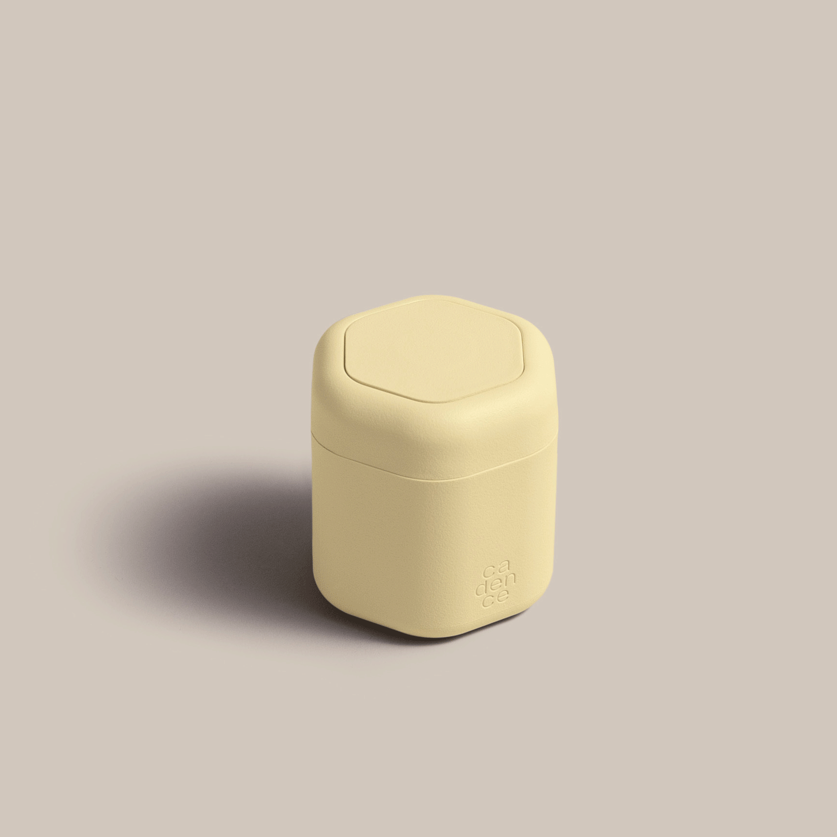 Medium travel capsule by Cadence in three various shades of yellow
