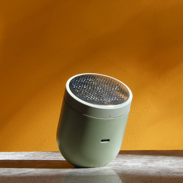 Sage Pilo 2 fabric shaver in afternoon light