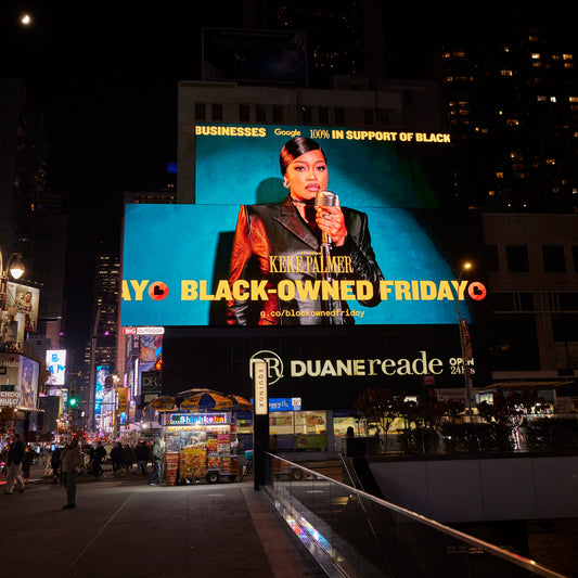 Keke Palmer on a digital billboard in Times Square